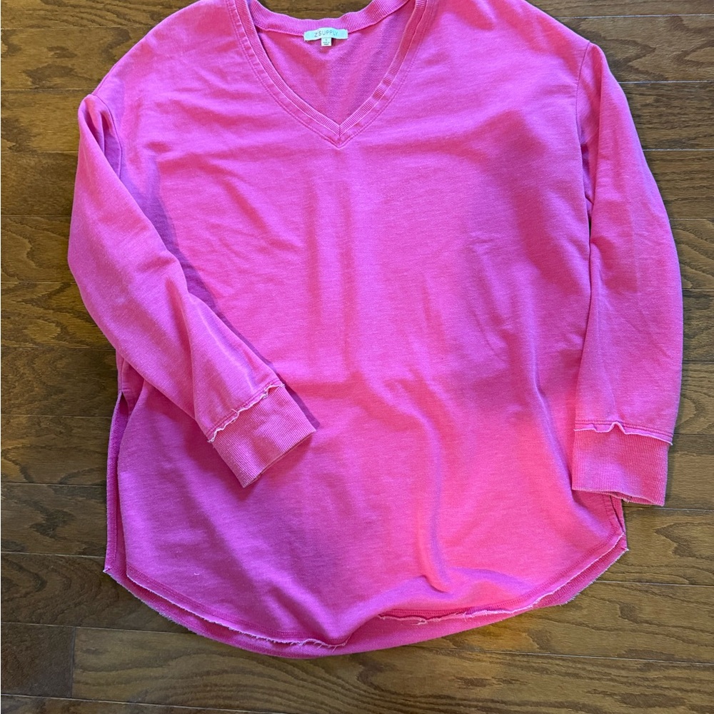 Z Supply Women's Pink V-Neck Tunic